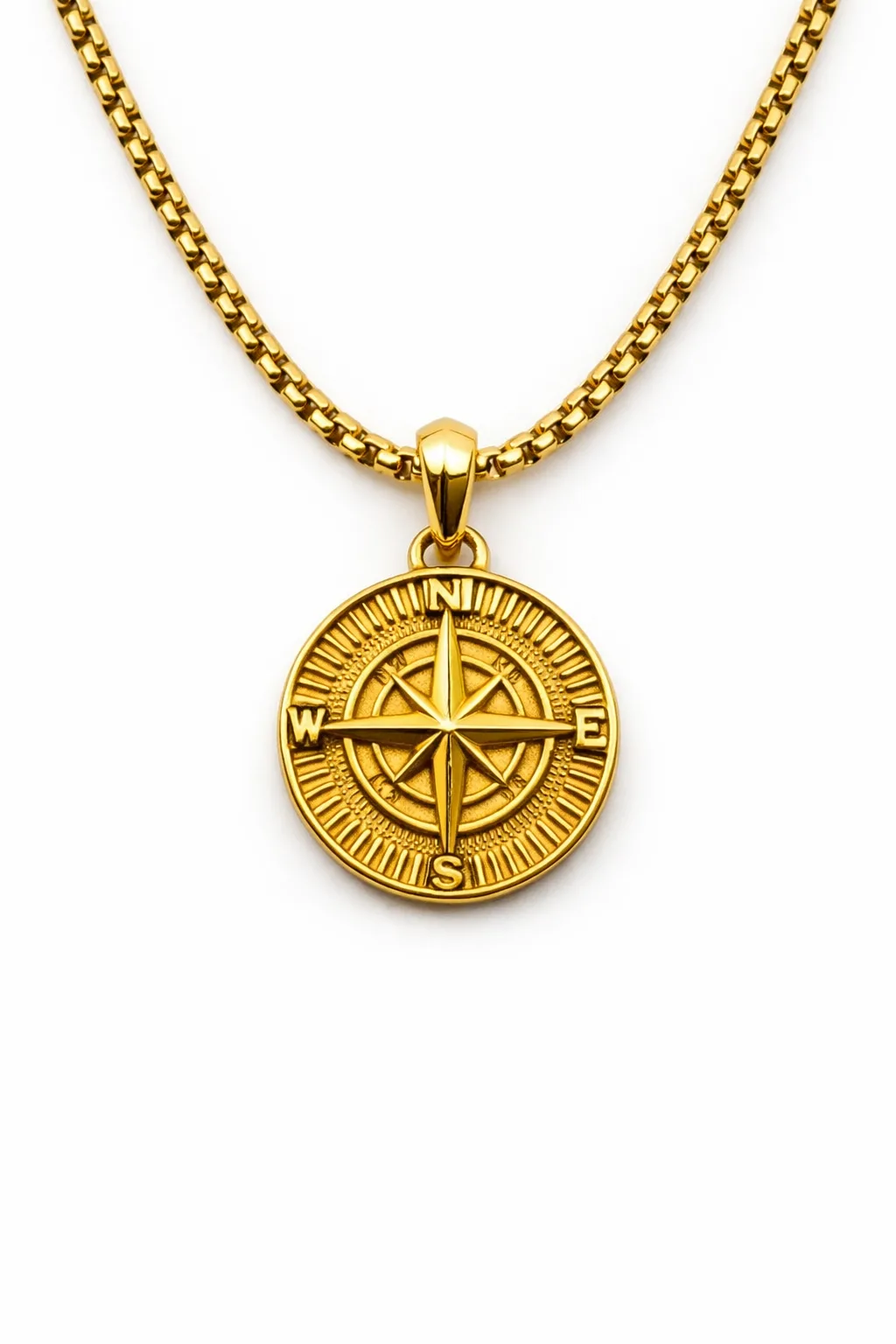 Compass Pendant (Gold) - 30mm x 30mm
