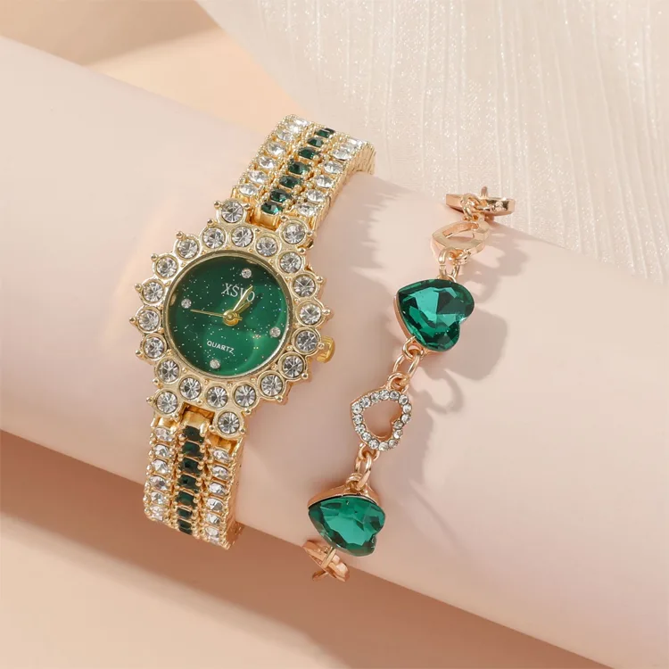 Gold Plated Women's Gift Set (Green) - Image 6