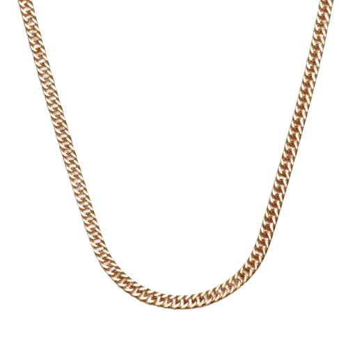Men’s Premium Gold-Plated Cuban Link Necklace - 4mm Gold Chain (50cm)