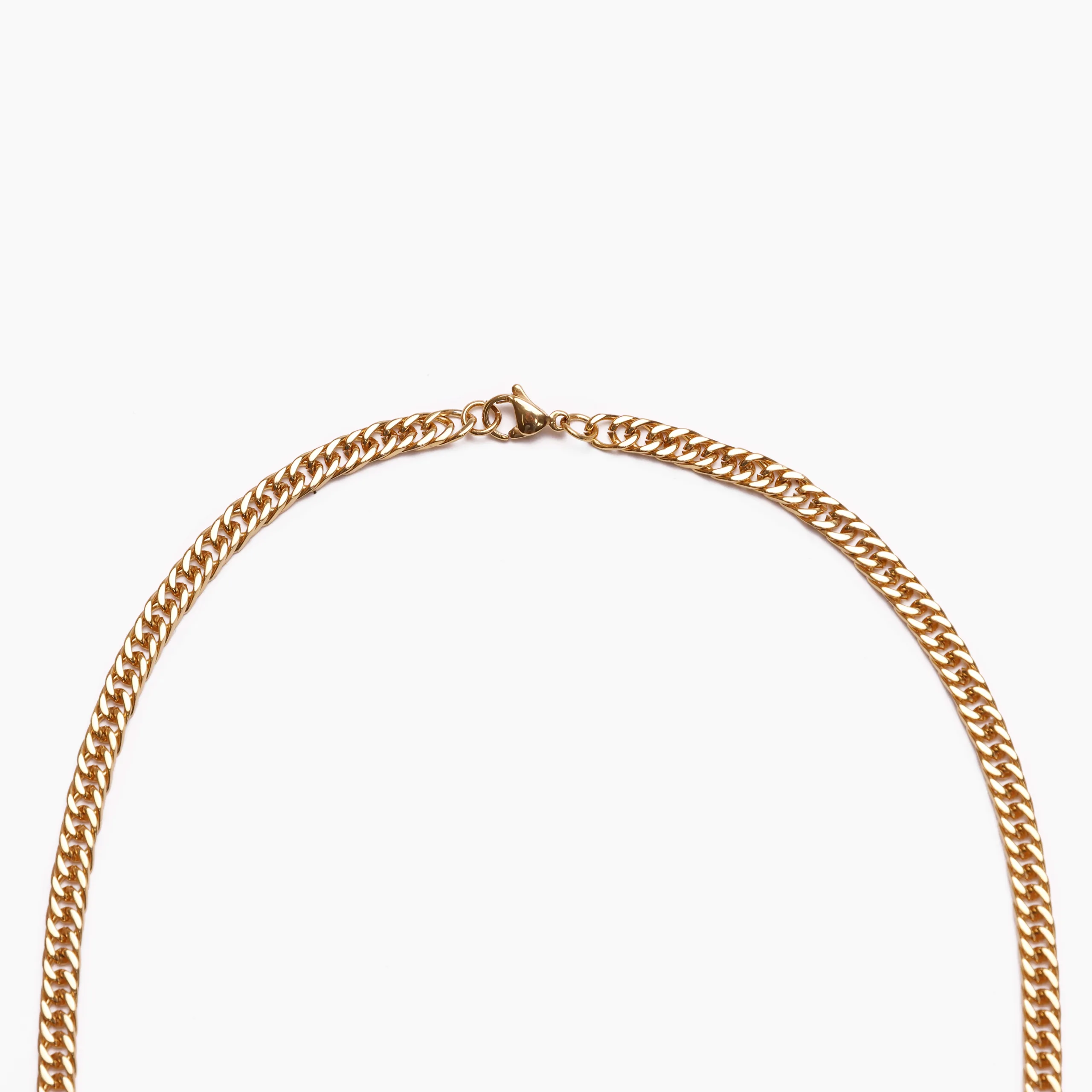 Men’s Premium Gold-Plated Cuban Link Necklace - 4mm Gold Chain (50cm) - Image 4