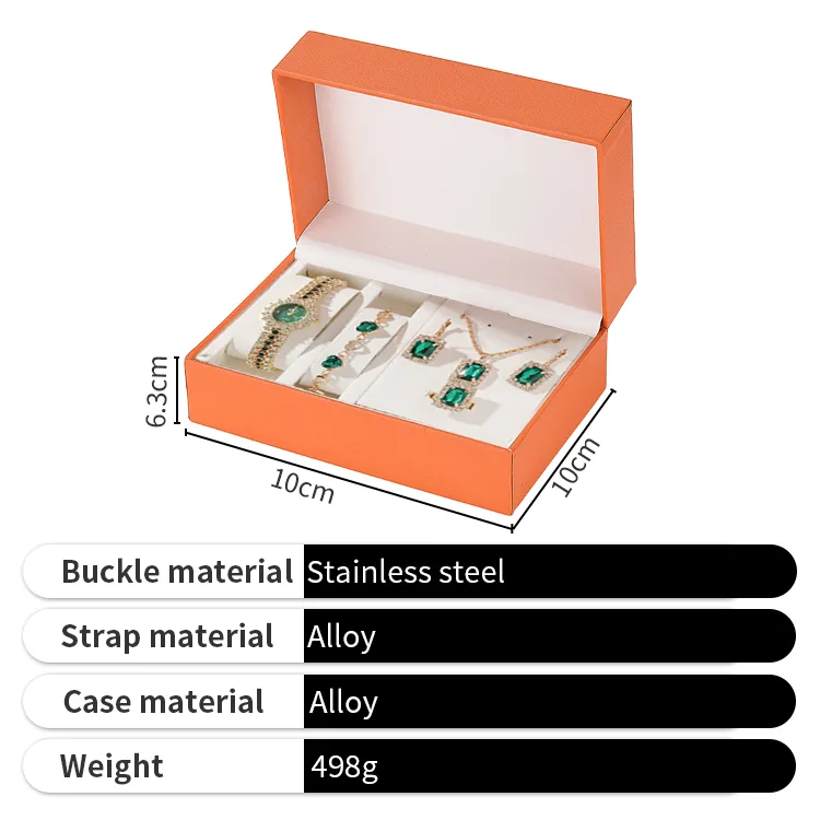 Gold Plated Women's Gift Set (Green) - Image 4