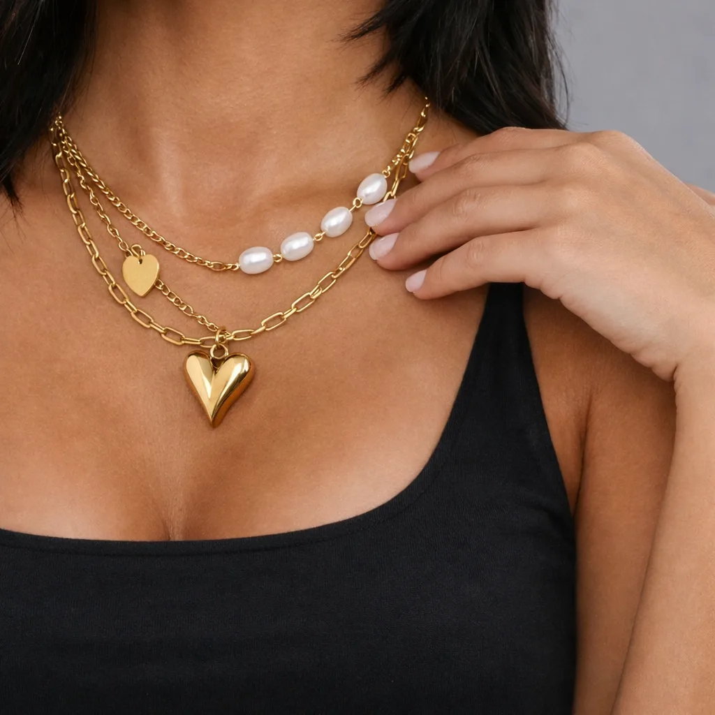 Woman's Gold Plated Necklace (Arabella) - Image 3