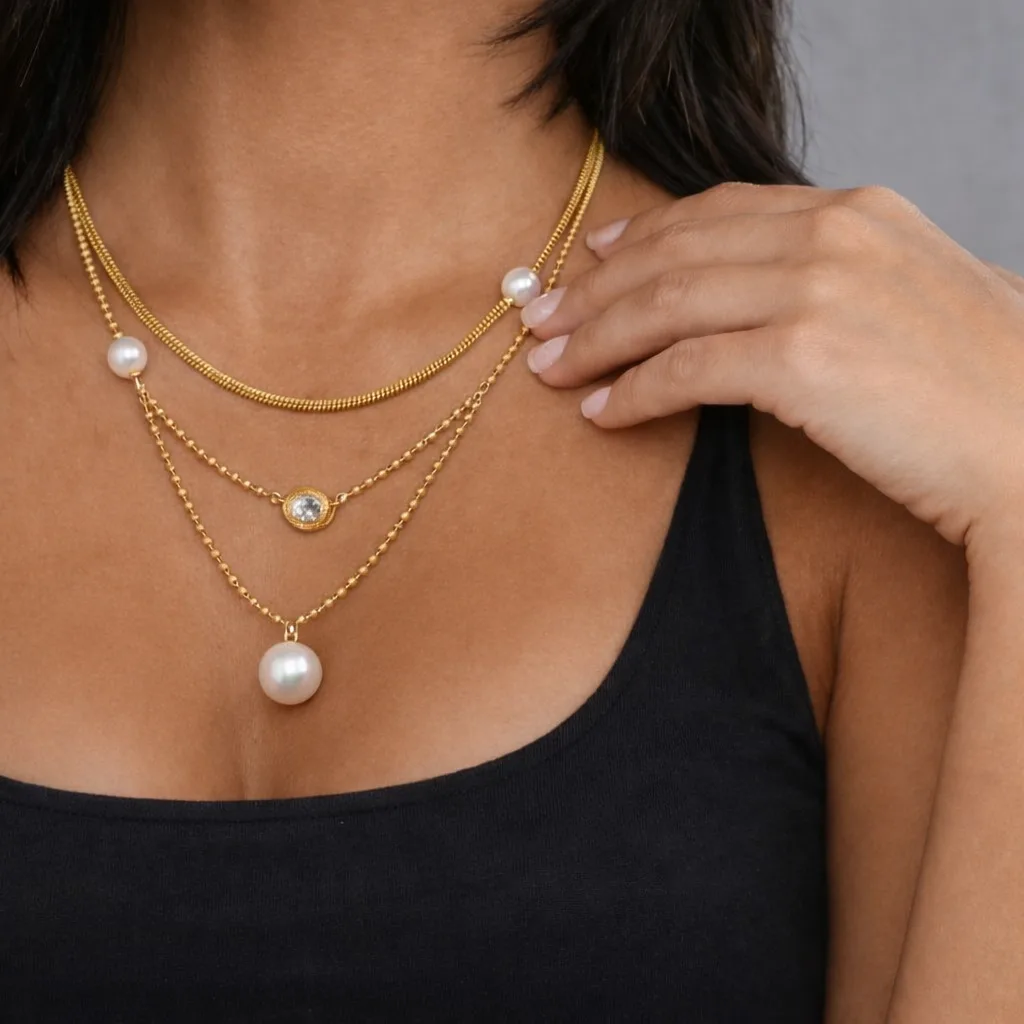 Woman's Gold Plated Necklace (Chloe) - Image 3