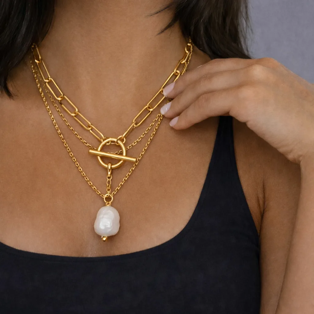 Woman's Gold Plated Necklace (Jessica) - Image 3