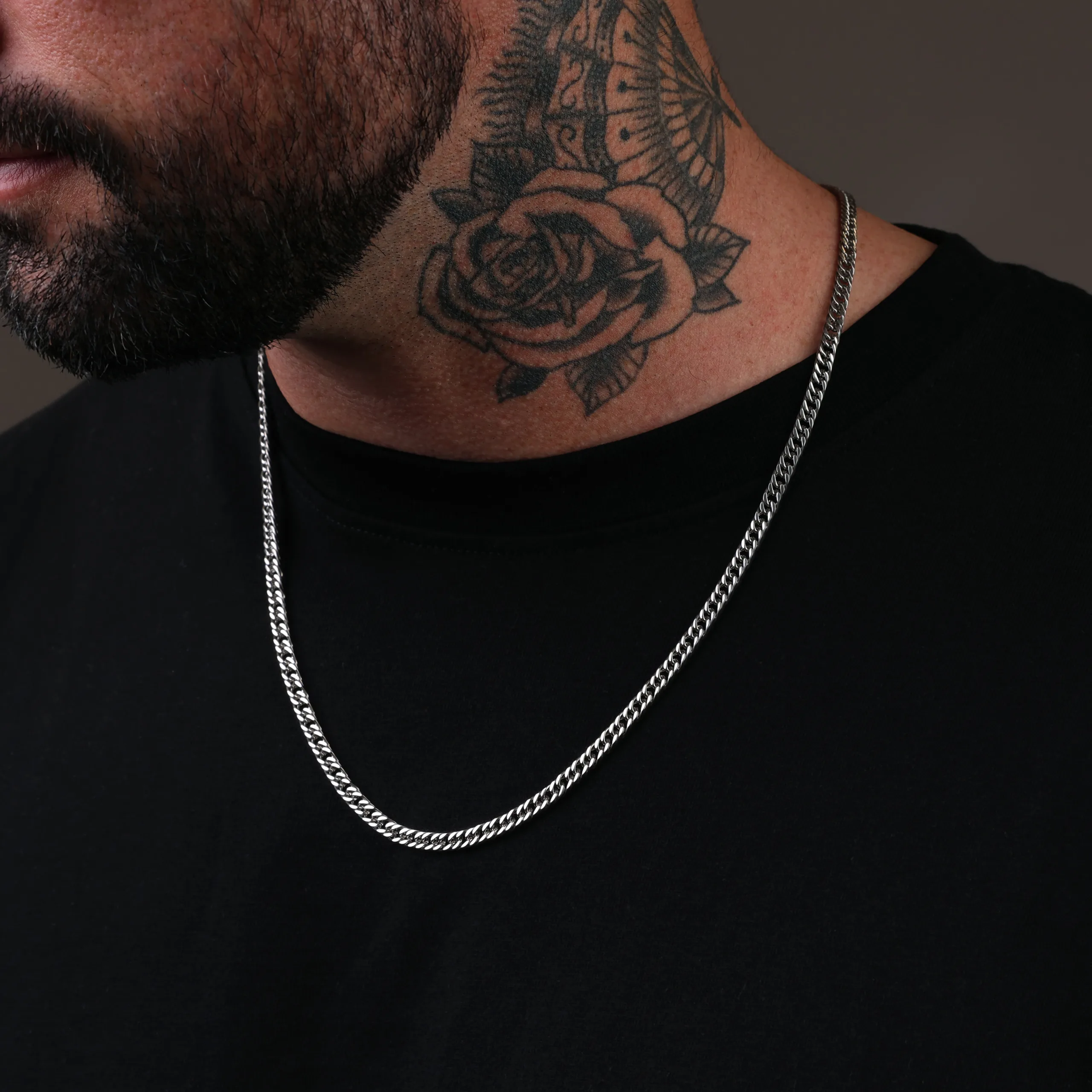 Men’s Premium Silver Cuban Link Chain- 4mm Silver Chain (60cm) - Image 3