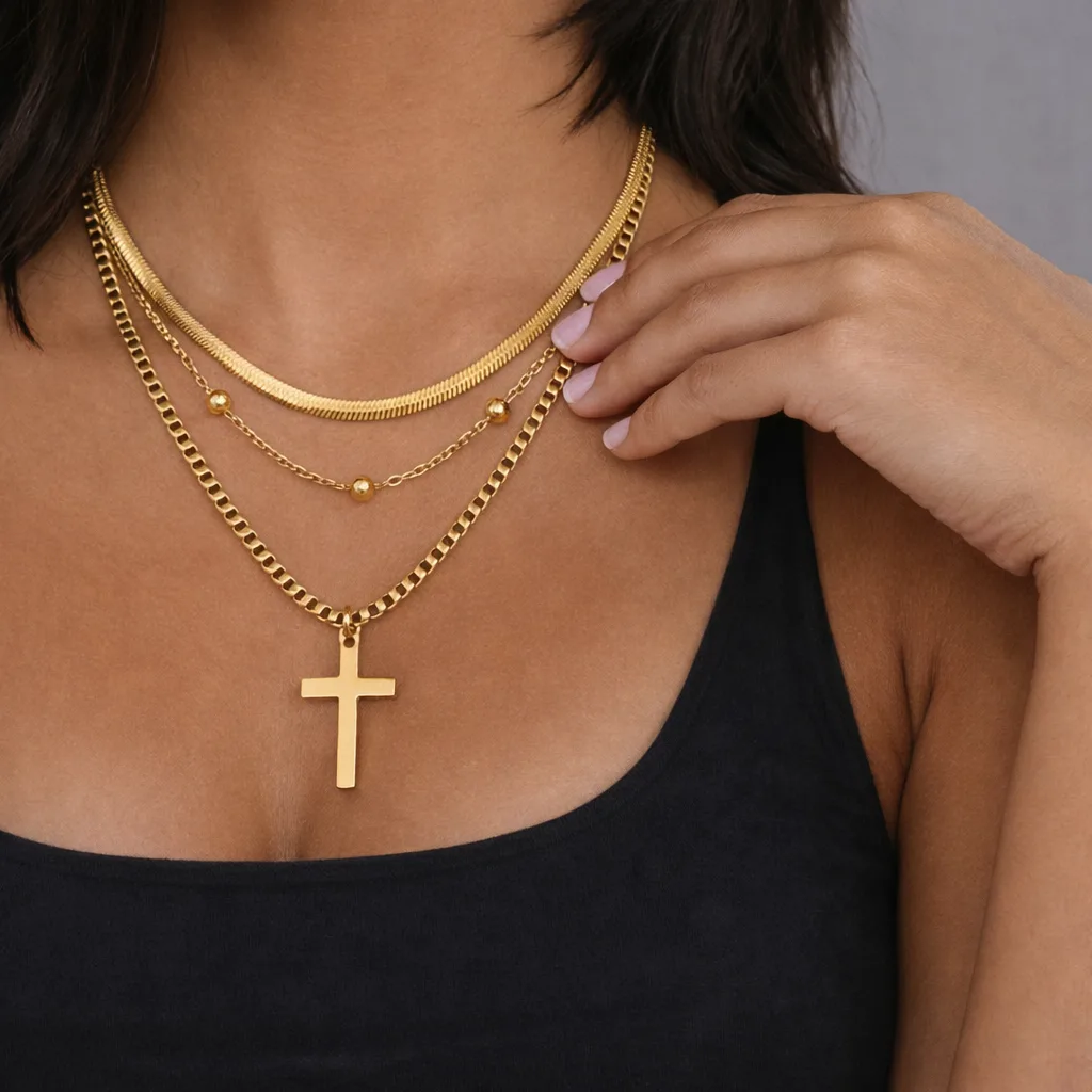 Woman's Gold Plated Necklace (Delilah) - Image 3