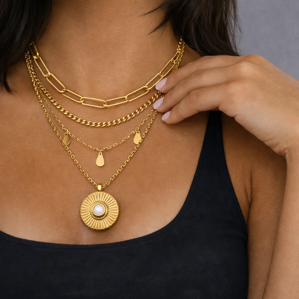 Woman's Gold Plated Necklace (Imogen) - Image 3