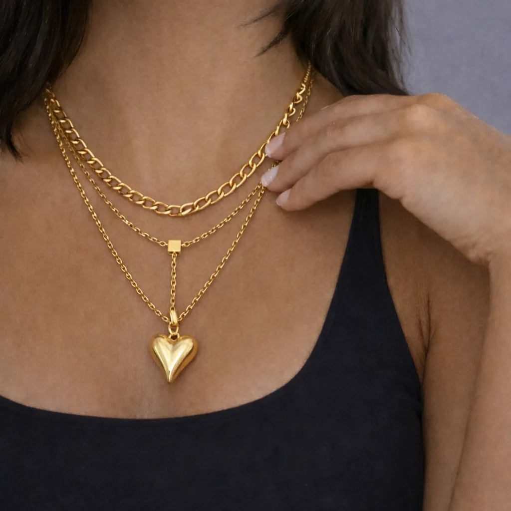 Woman's Gold Plated Necklace (Lottie) - Image 3