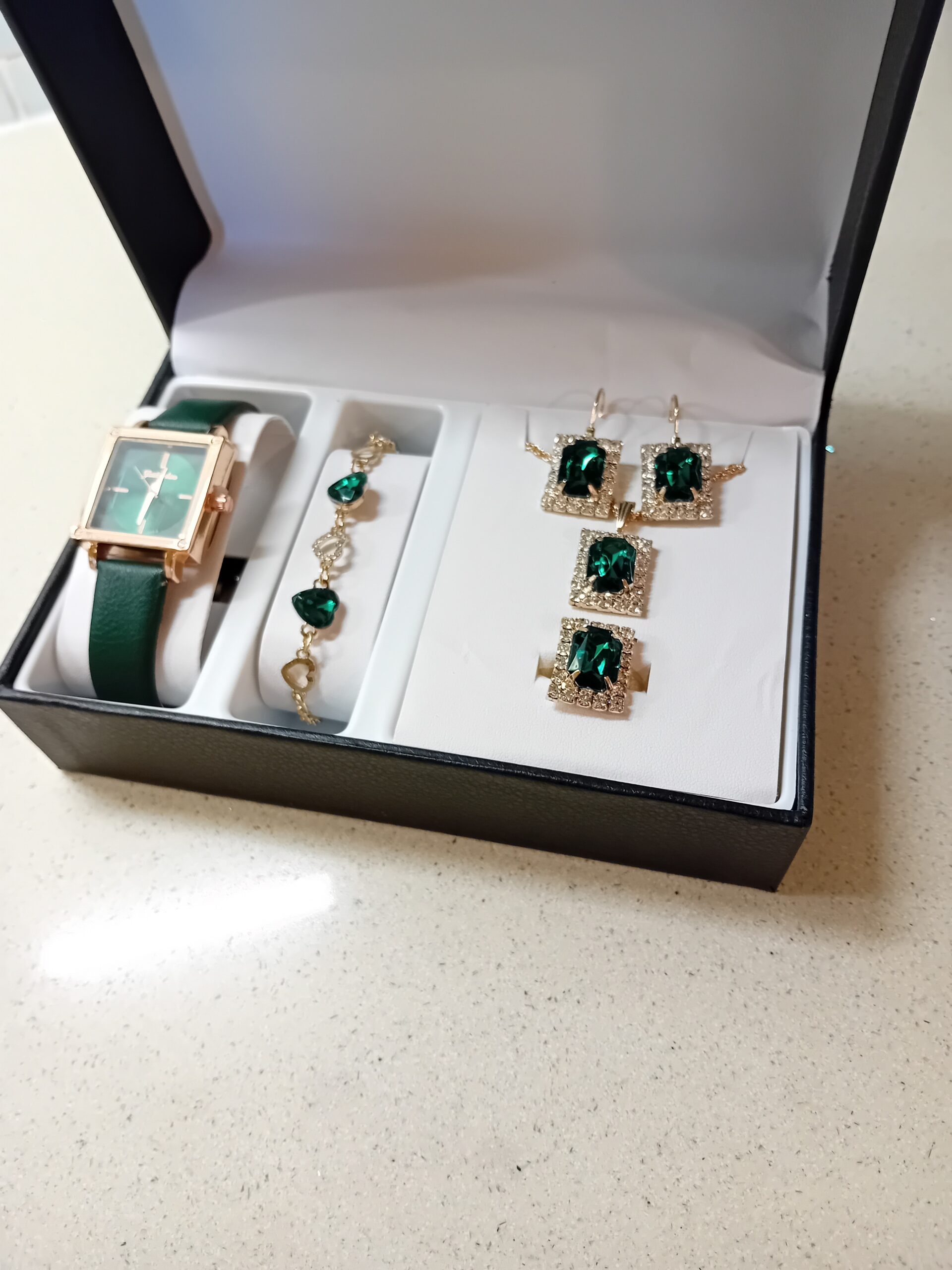Gold Plated Women's Gift Set (Green) - Image 4